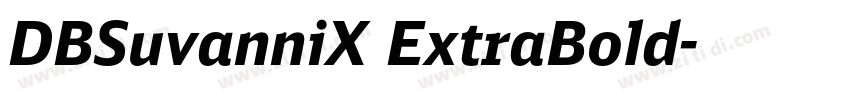 DBSuvanniX ExtraBold字体转换